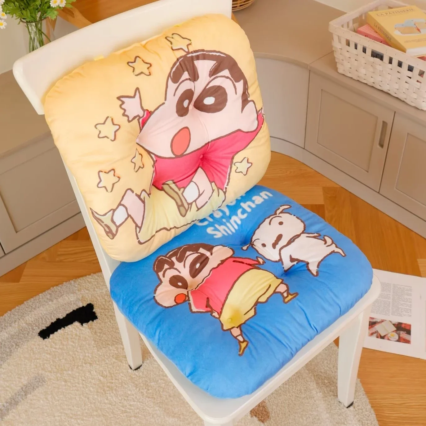 Cartoon Crayon Shin-chan Seat Cushion Comfortable Sitting Cushion Chair Back Cushion Japanese Style Cartoon Printed Cushion Gift