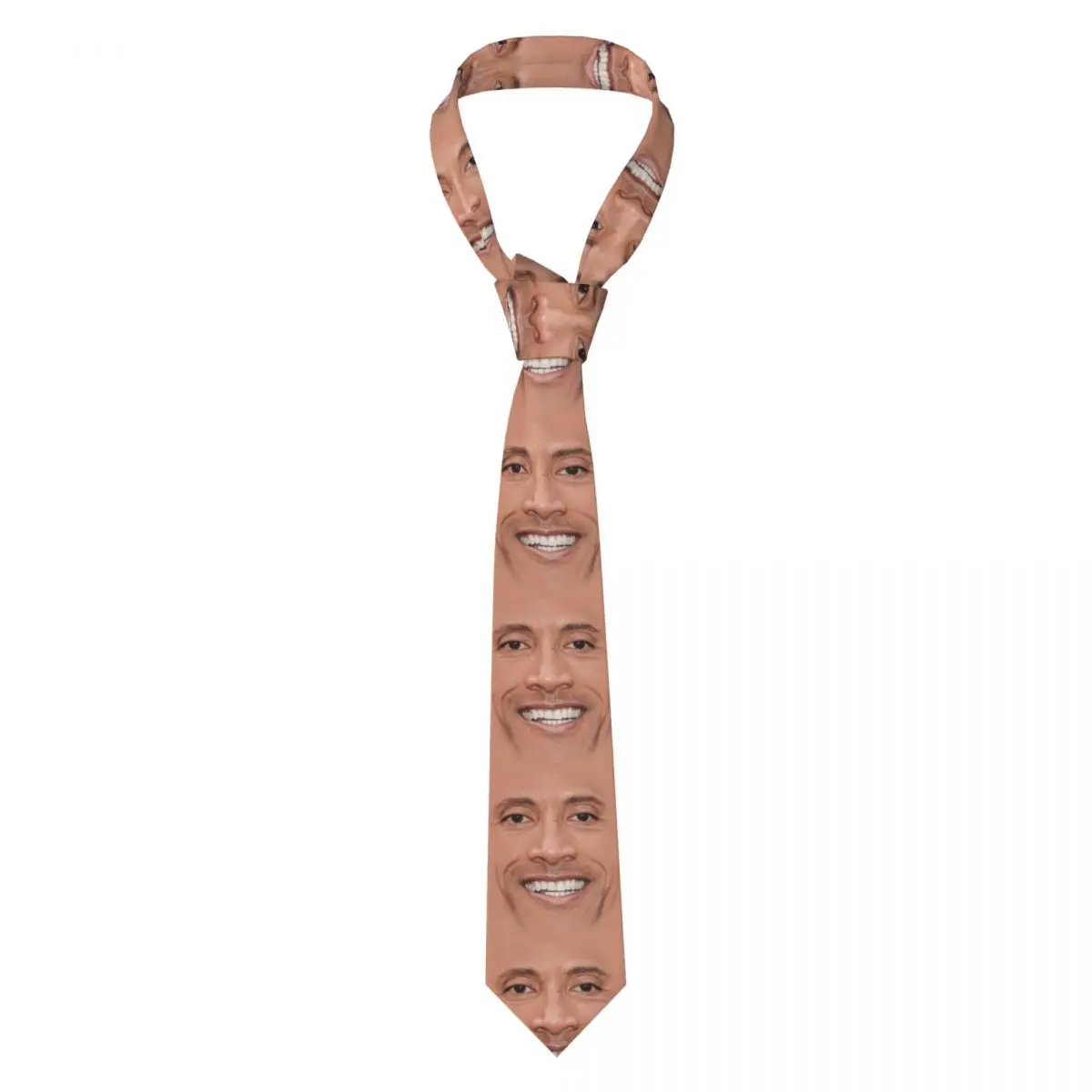 

Custom The Rock Face Dwayne Neck Ties Men Printed Necktie American Actor Johnson Four Seasons Tie Necktie For Birthday Gift