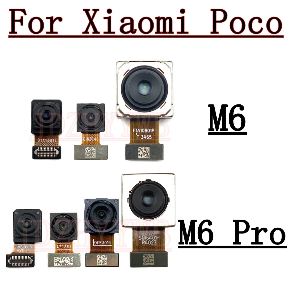 

Front Back Camera For Xiaomi Mi Poco M6 Pro M6Pro 4G Backside View Wide Rear Camera Module Replacement Spare Parts