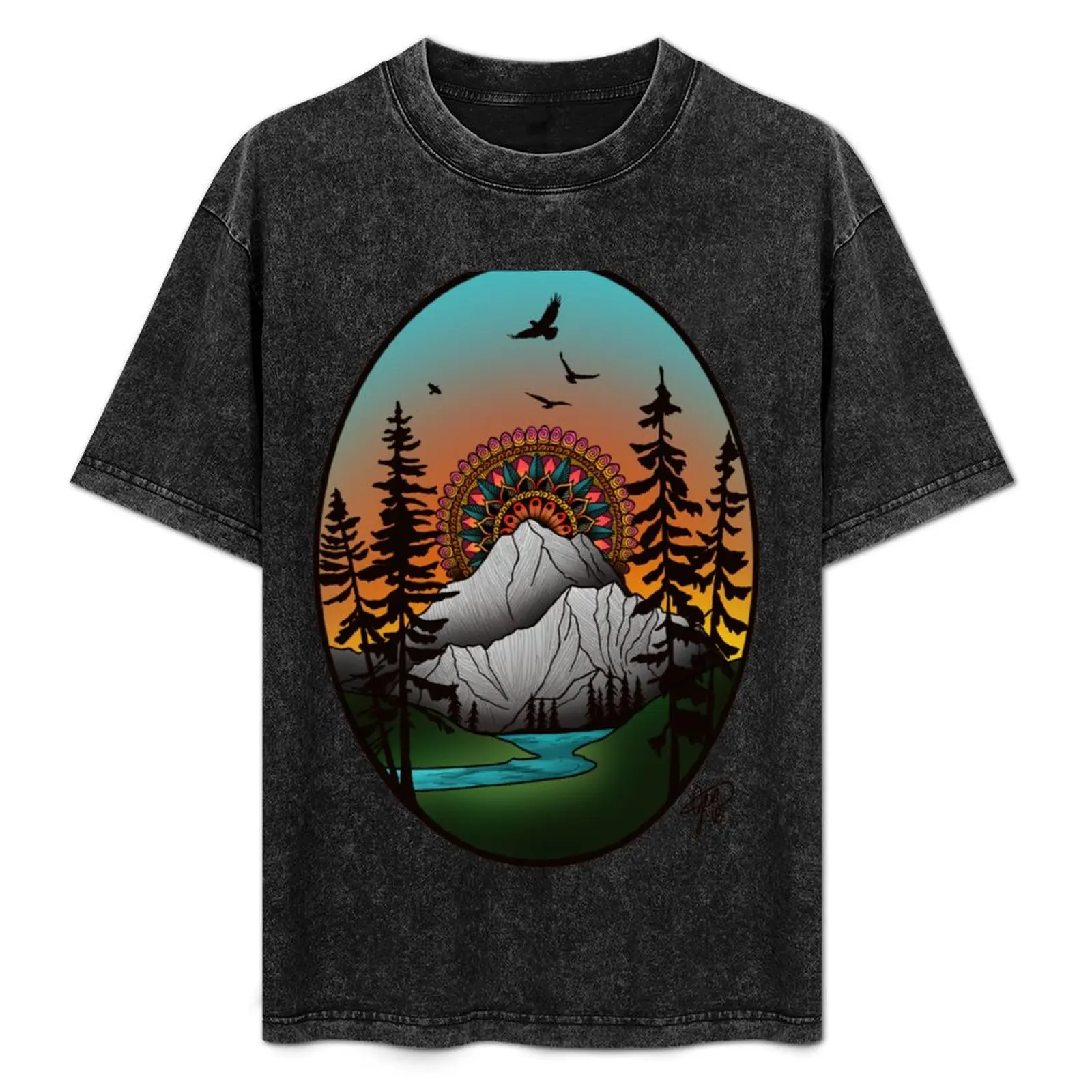 

Mountains & Mandalas T-Shirt Sweat Absorbing Sports Tee Shirt
