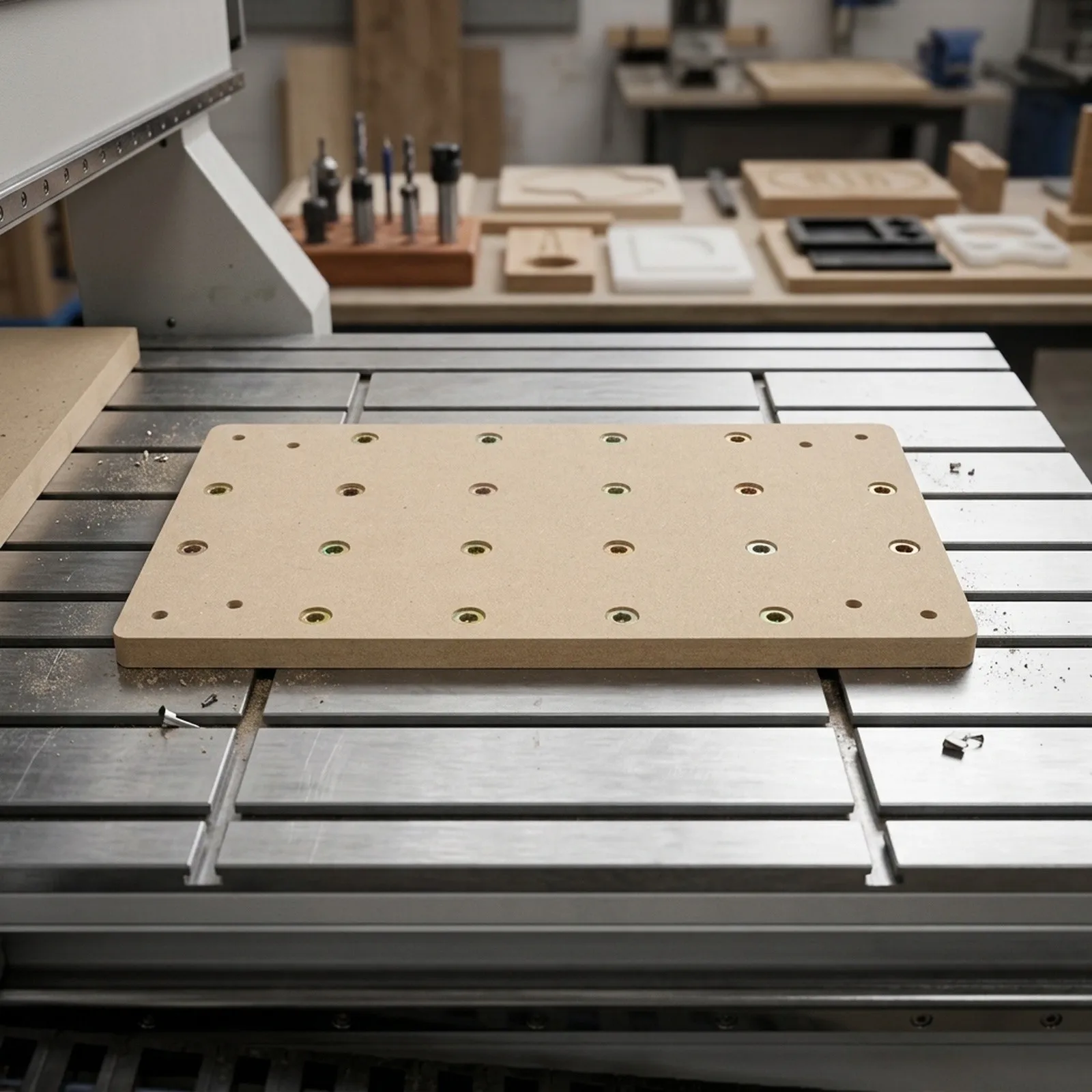 Efficient Workbench Protection Board MDF Spoilboard with for m6 Holes for 3018 CNC Router for Optimal Cutting Experience