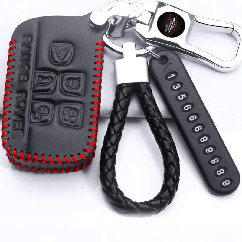 

Car Key Case Bag Holder Key Protective Sleeve Cover For Range Rover Sport Evoque Velar Discovery Freelander LR2 LR3 LR4 Etc.