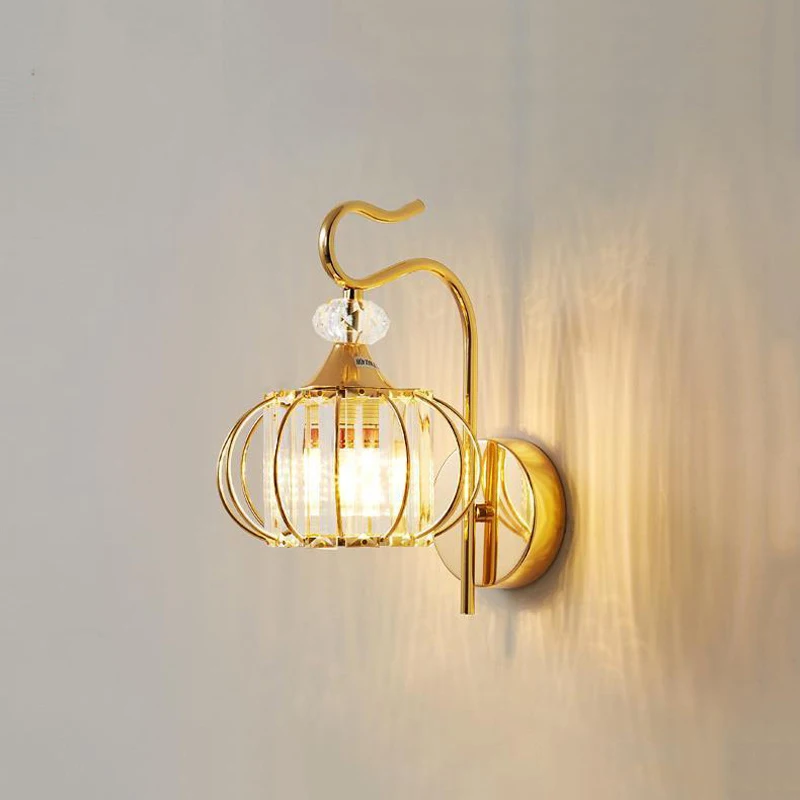 

Modern Wrought Iron led Glass Ball Wall Lamp Nordic Creative Wall Sconce Round Moon Bedside Lamps Living Room Corridor Lighting