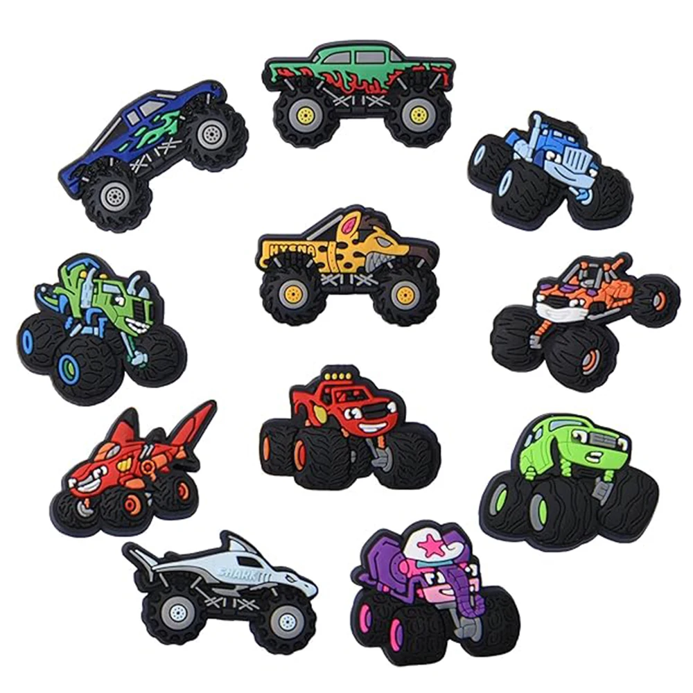11Pcs Cars Cartoon Shoe Charms,Croc Charms,Jibbitz Charms for Crocs Cartoon Charms Accessories For Women Men Shoe Decoration.