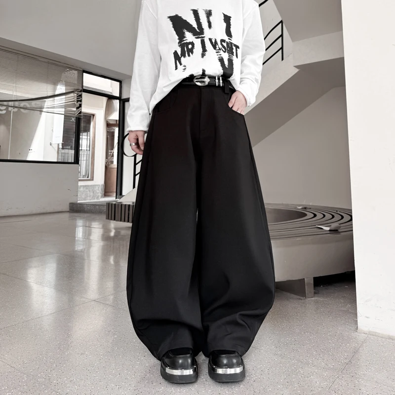 

Мужские повседневные брюки Ele Bla: модные широкие брюки-галифе с низкой посадкой, на молнии, длинные летние брюки