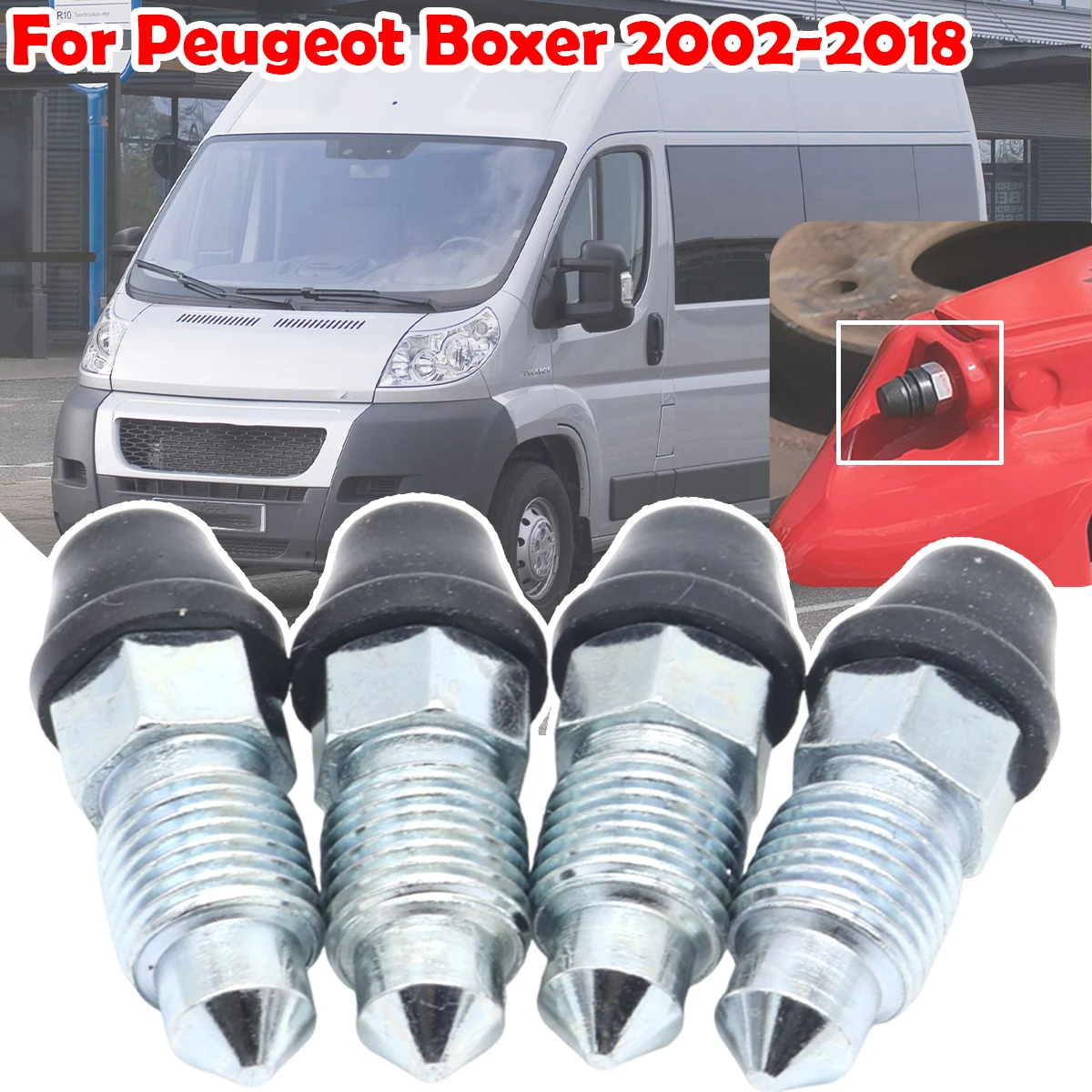 

Car Front Rear Bleeder Valves and Rubber Dust Caps Left Right Caliper Bleed Nipple Screw Repair kit For Peugeot Boxer 2002-2018