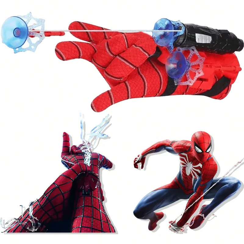 

Marvel Spider-Man Web Shooter Gloves Superhero Wrist Launcher, Halloween Christmas Party Cosplay Prop & Role-Play Gift for Kids