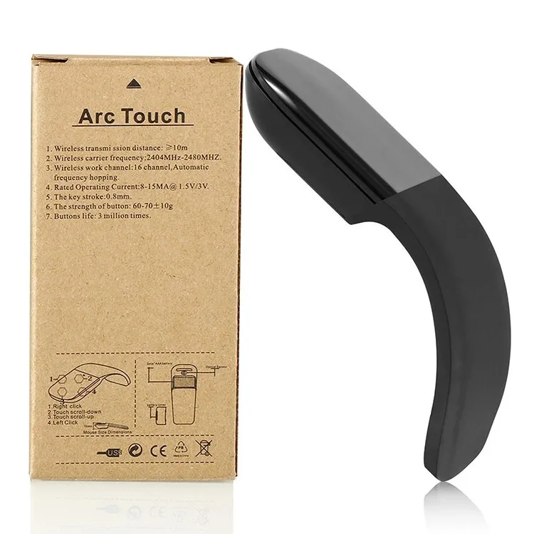 Silent touch foldable Bluetooth 4.0 wireless mouse ARC is suitable  MAC, for Microsoft and other phablet phones