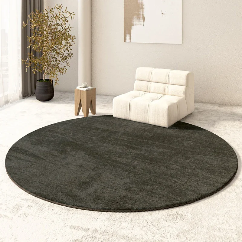 

Fluffy Soft Cloakroom Carpet Nordic Style Rugs for Bedroom Home Round Plush Anti-slip Mat Living Room Decoration Solid Color Rug