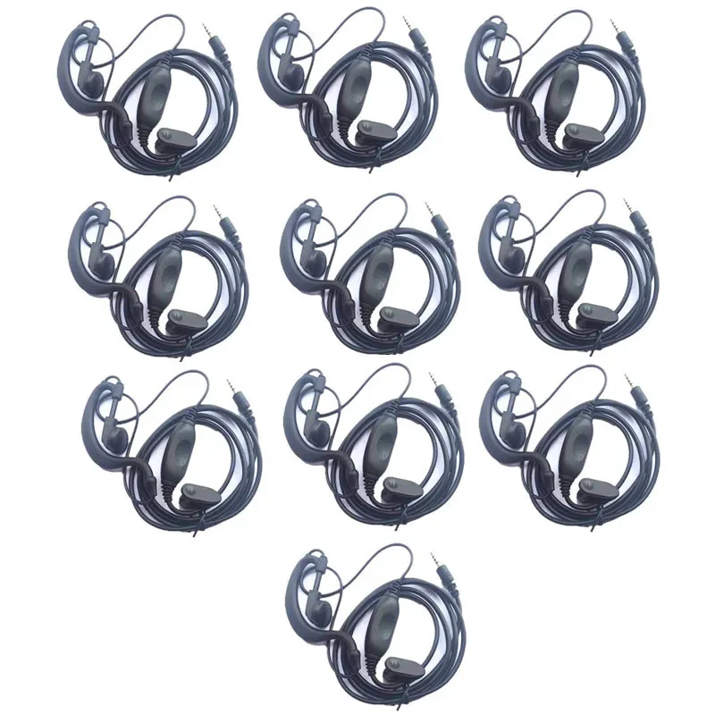 

Lot 10pcs Original PUXING PTT Mic Speaker Headset Earphone Earpiece for Puxing PX-2R PX-2Rplus PX-A6 PX-A6plus PX2R PXA6 Radio