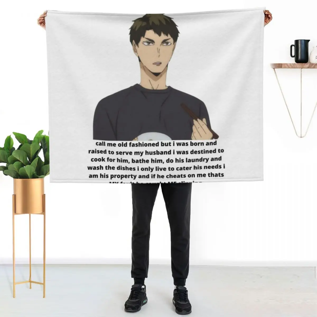 

ushijima (request) Throw Blanket Warm Napping Blanket for Office Couch Bed