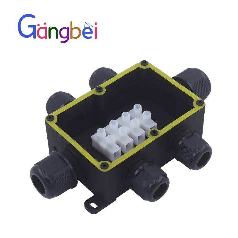 صندوق توصيل مقاوم للماء في الهواء الطلق مع صندوق إغلاق الأسلاك الطرفية، صندوق زر الطاقة للمراقبة المقاومة للمطر IP68، صندوق التوزيع