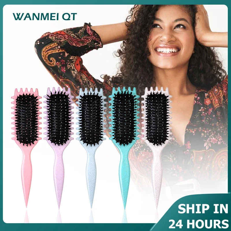 

1 шт. расческа CANDY BRUSH для укладки кудрявых волос – распутывающая, с зубцами, уменьшающая натяжение и раздражение, нейлоновая щетина для всех типов кудрей