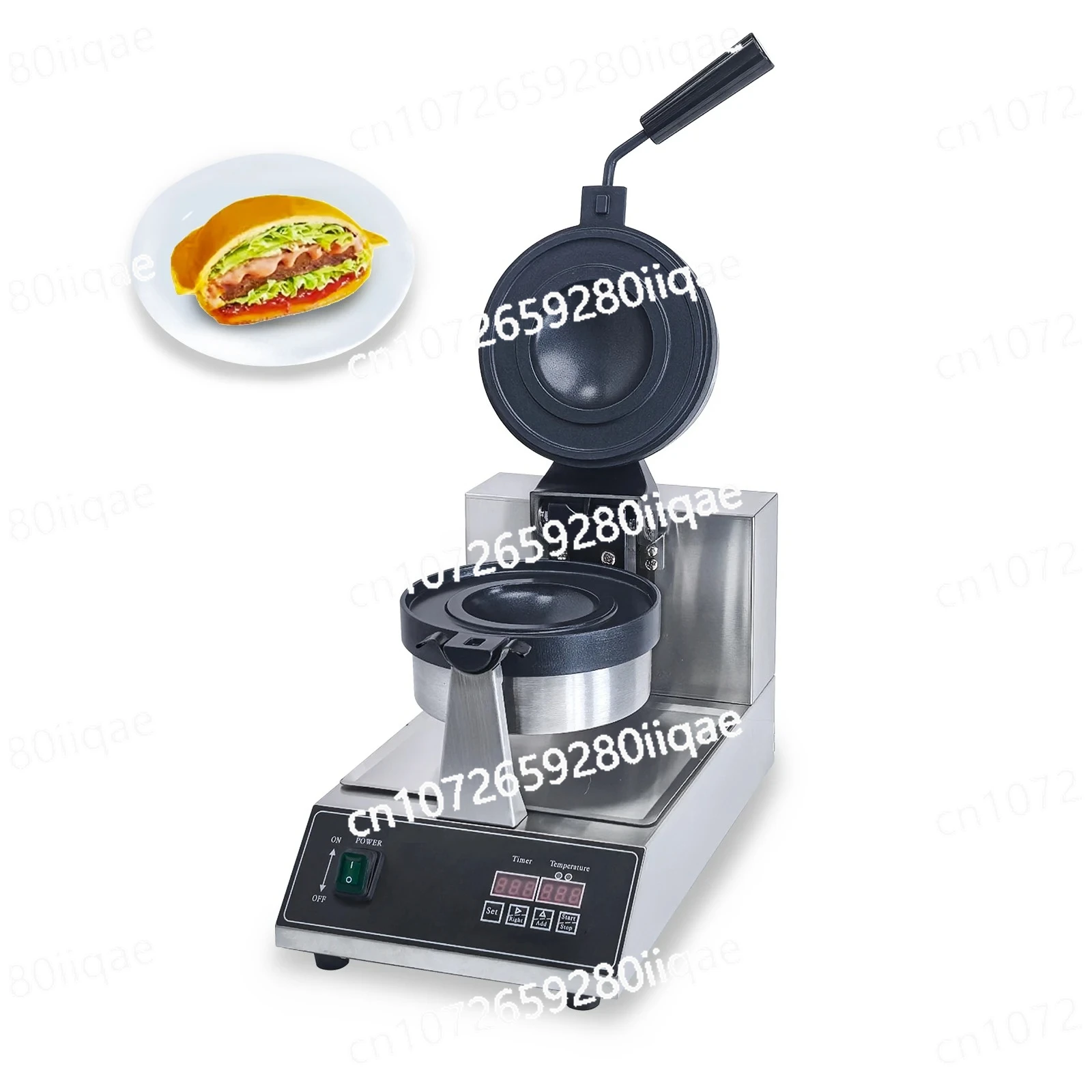 

Sandwich for Hotels Coffee Shop Commercial Non-Stick Stainless Steel Panini Press Burger Fill Ice Cream Waffle Maker