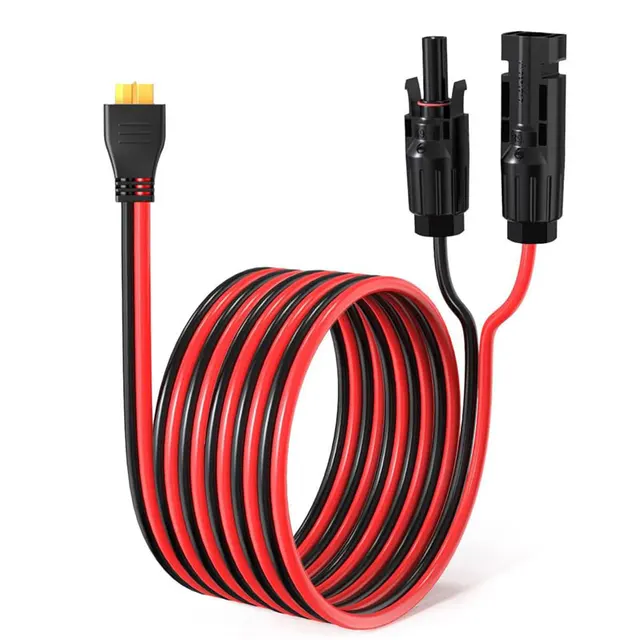 Kabel do ładowania panelu słonecznego 3m/10Ft 1.5m/5Ft 12AWG do XT60 dla przenośnej stacji zasilania ALLPOWERS R600 600W R1500 1800W R2500 2500W