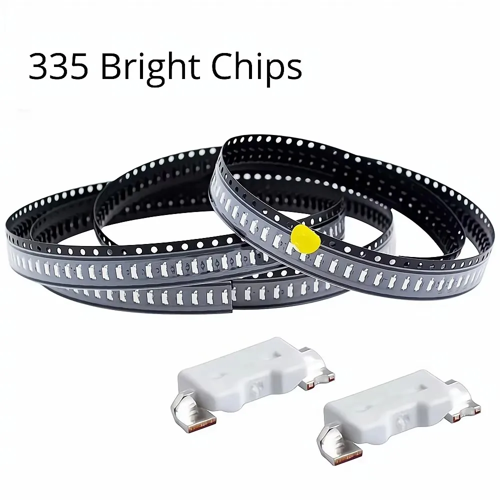 Lampe à LED 335 SMD 4.0x0.8mm, 20 pièces, 2 broches, rouge, bleu, jaune, vert, blanc (vrai/froid)