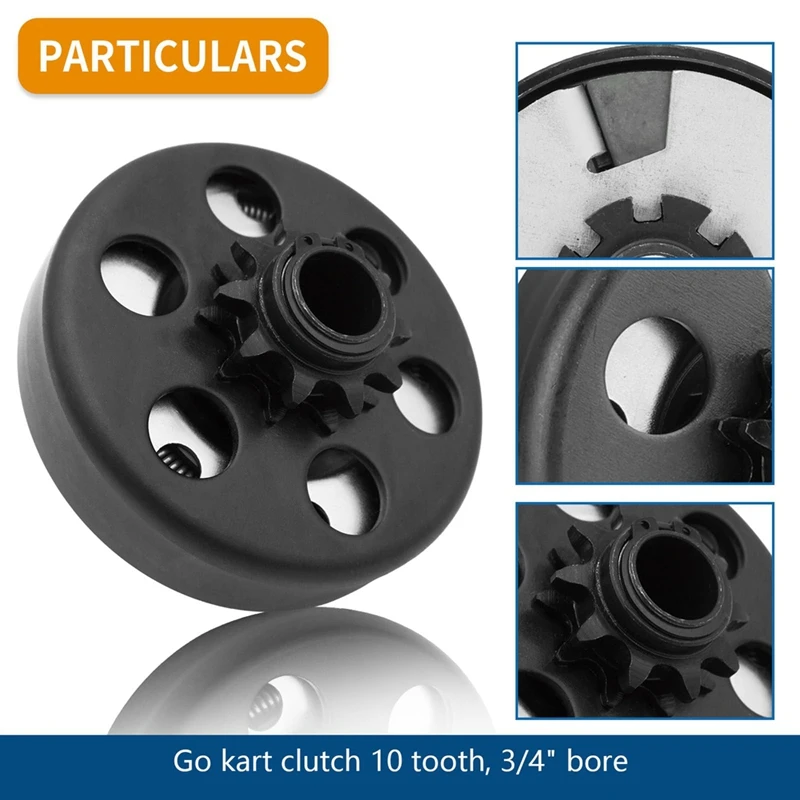

Муфта для картинга 3/4 дюйма, диаметр 10T для цепи 40 41 420, для 212 Go Kart Minibike Baja Mini Bike MB165 MB200-A27R