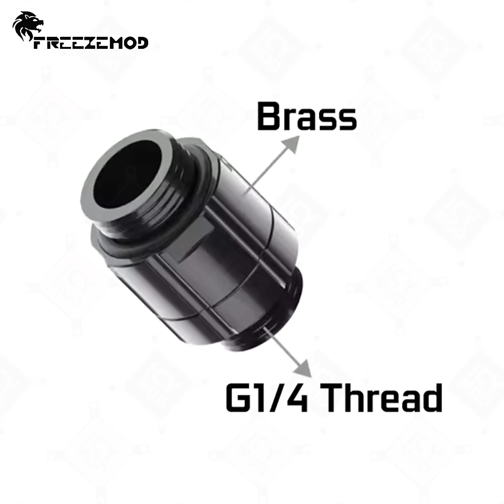 FREEZEMOD Double Male Head Brass Thread G1/4 25mm Extended Fitting Double External Teeth PC Water Cooling MOD GXZDS-E3