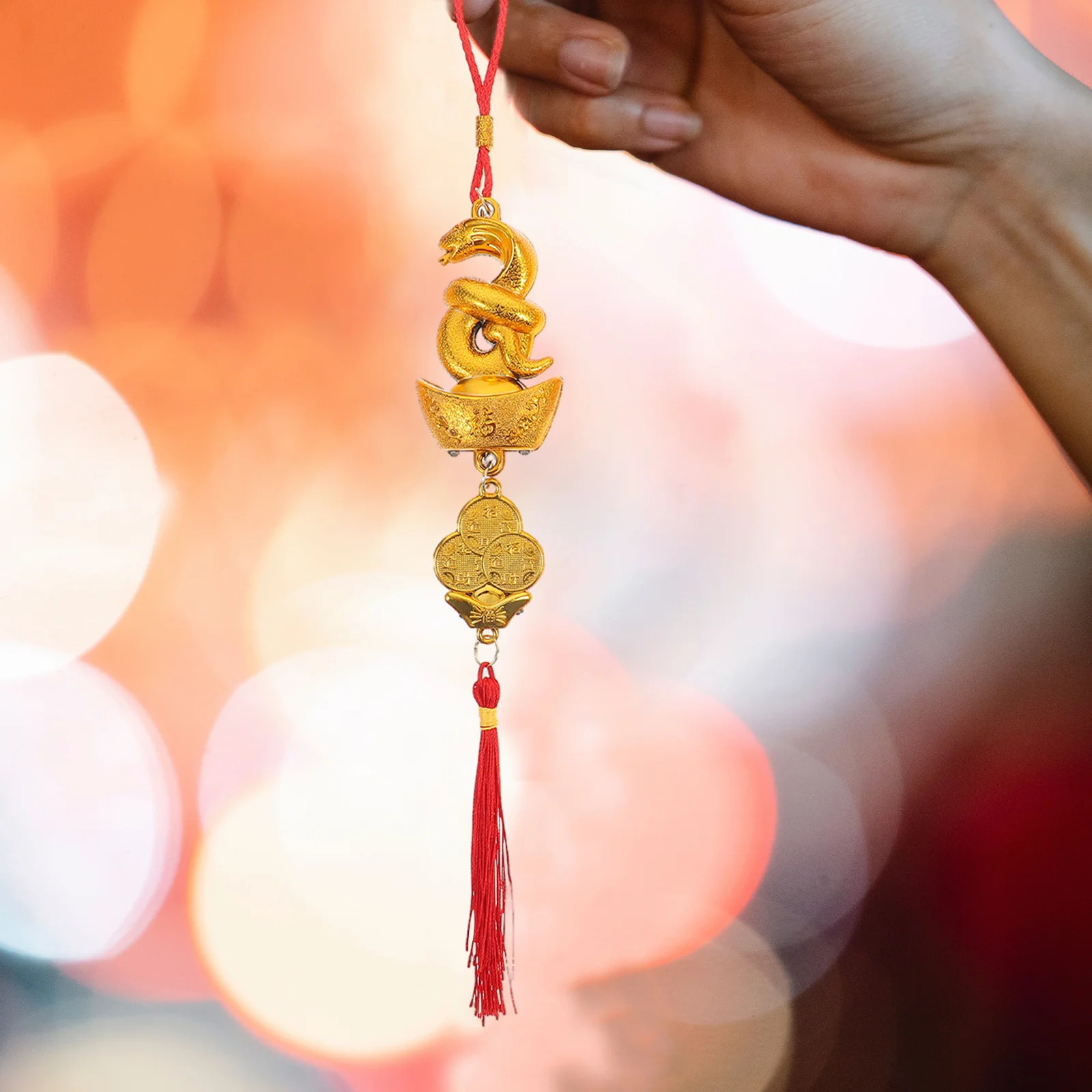 4 قطعة السنة الصينية الجديدة معلقة الديكور مهرجان الربيع ثعبان سنة قلادة للباب الأمامي نافذة السيارة ديكور المنزل مكتب الطرف #4