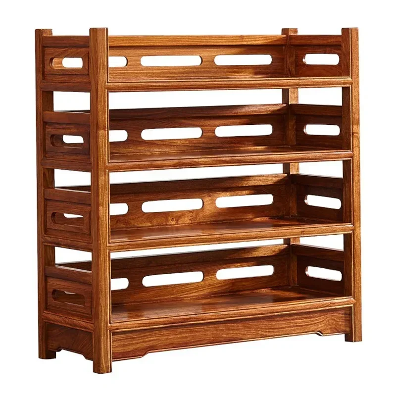 Mahogany furniture household hedgehog red sandalwood shoe rack home storage foyer entrance storage shoe cabinet