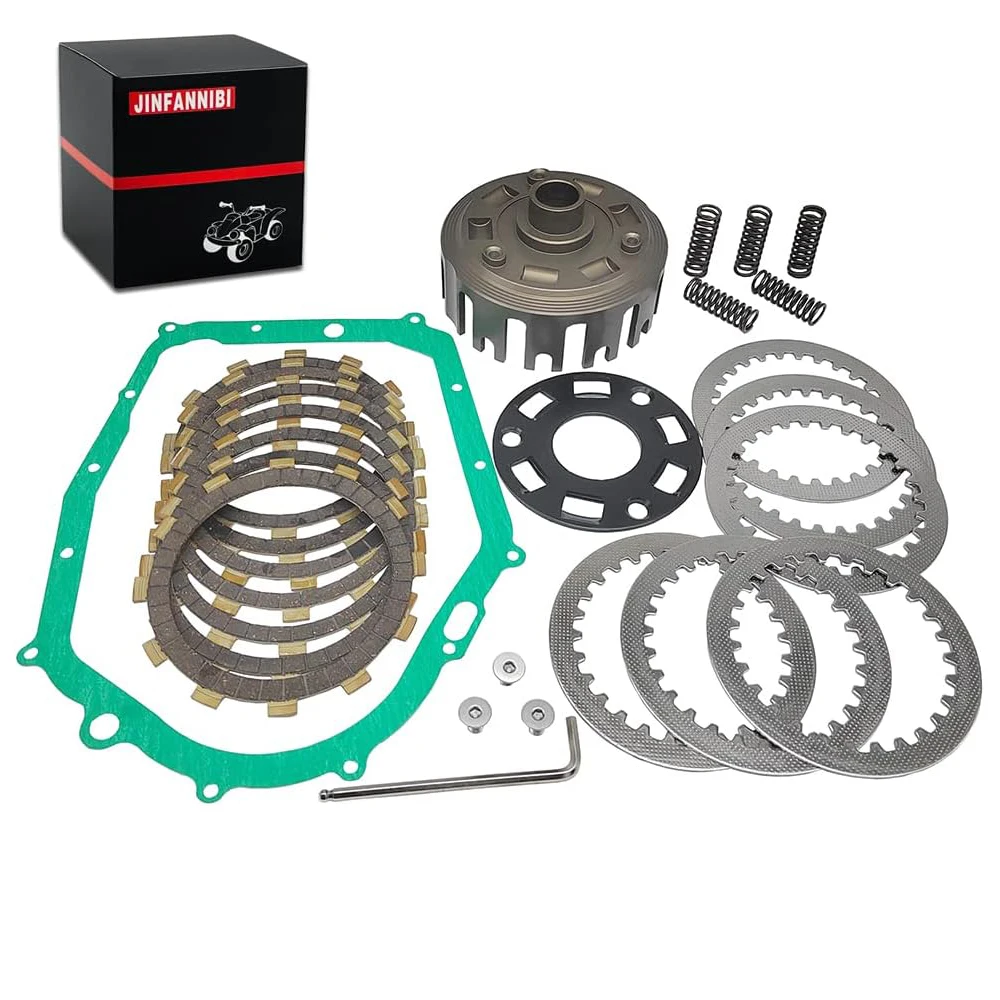 Clutch Kit & Billet CNC Clutch Basket For Yamaha Warrior 350 YFM350X 1987-1998 1999 2000 2001 2002 2003 2004