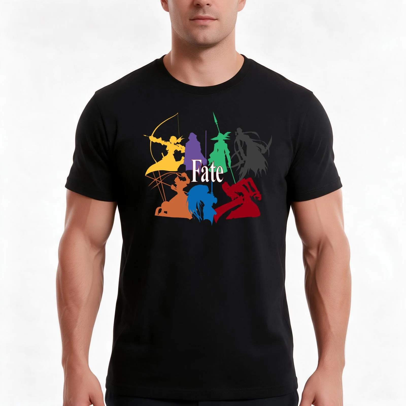 FATE T-Shirt, Summer Casual Cotton Tee, Oversized Streetwear Tops, Vintage Graphic Print, Loose Fit Short Sleeve, 100% Cotton
