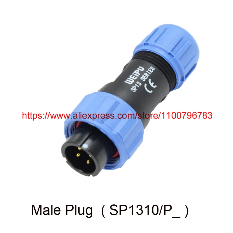 Original Weipu Anschluss SP13 IP68 2 3 4 5 6 7 9 Pin Männlich Weiblich Wasserdichte Kabel Stecker Vorne Montieren buchse SP1310 SP1312 – Detail 9