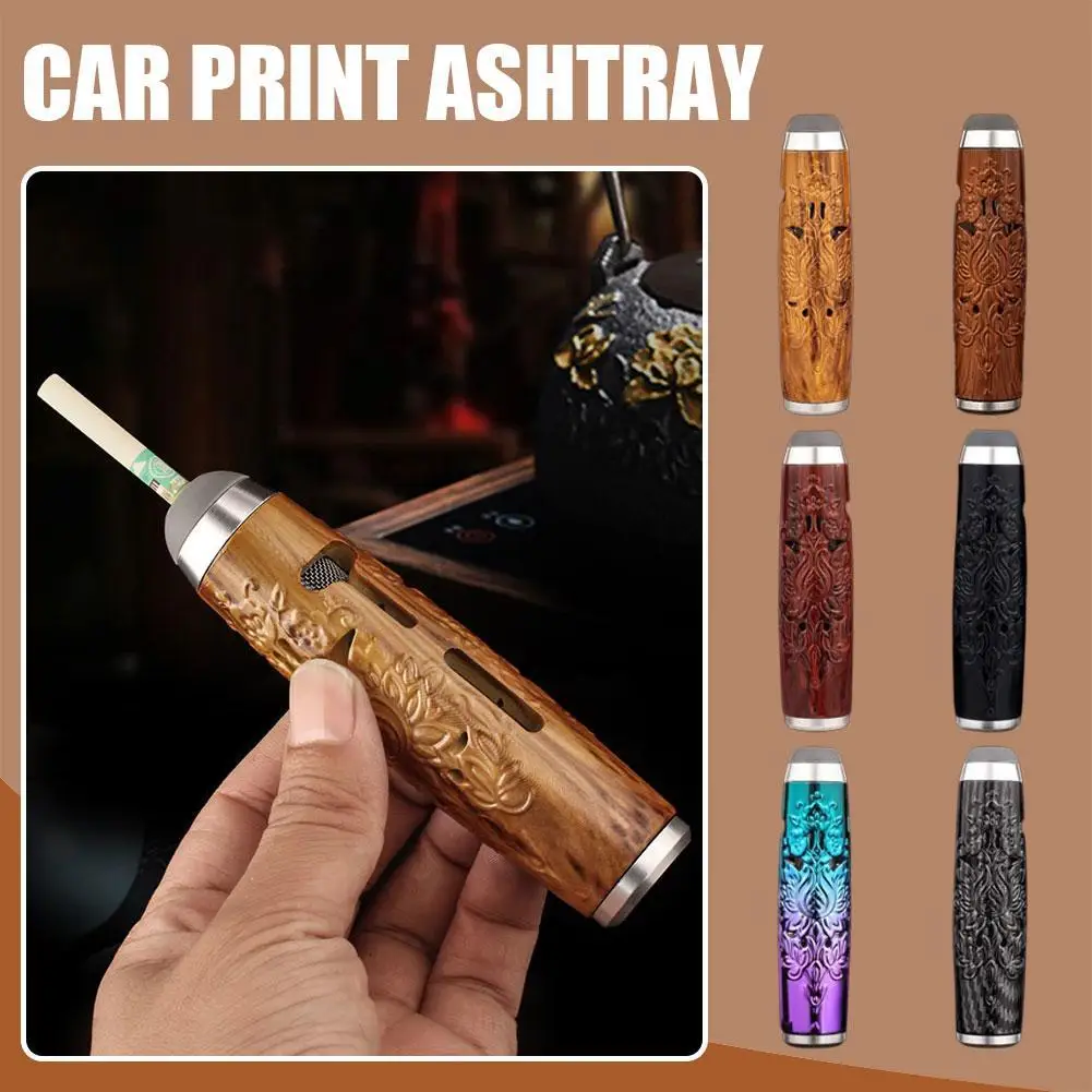 Portable Car Ashtray Driving Smoking Free Ashtray Creative Windproof Ashtray Cigarette Holder Living Room Anti  Ashtrays