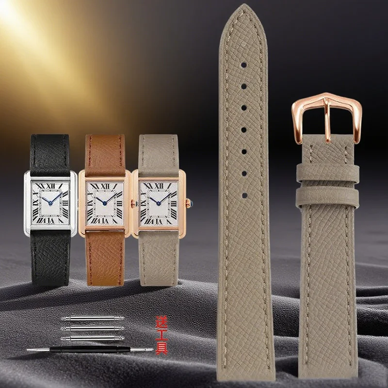 Per Cartier Tank SOLO London Clé de Cinturino in pelle di vacchetta cinturino a sgancio rapido nero marrone bianco grigio uomo donna14 16 18 20mm