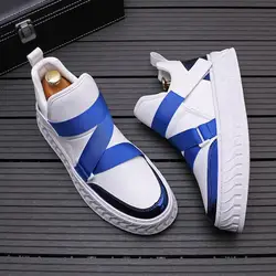 High top shoes men's spring burst small white shoes Korean version of fashion sports casual board shoes soft soled boots A6