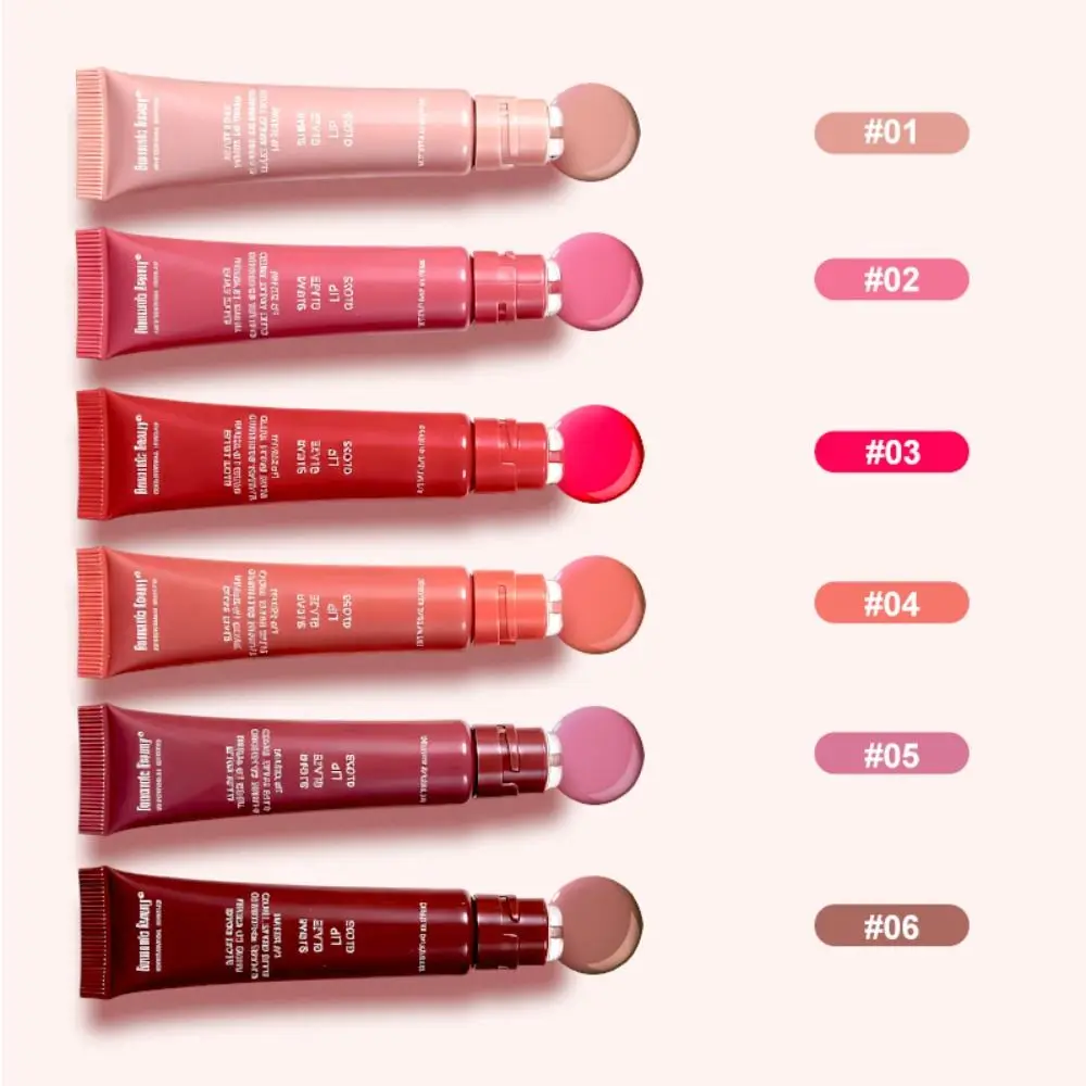 Pearlescent Color Donut Lip Gloss Shimmer Hydrating Lip Glaze Moisturizing Plump Glossy Lipstick Lip Care