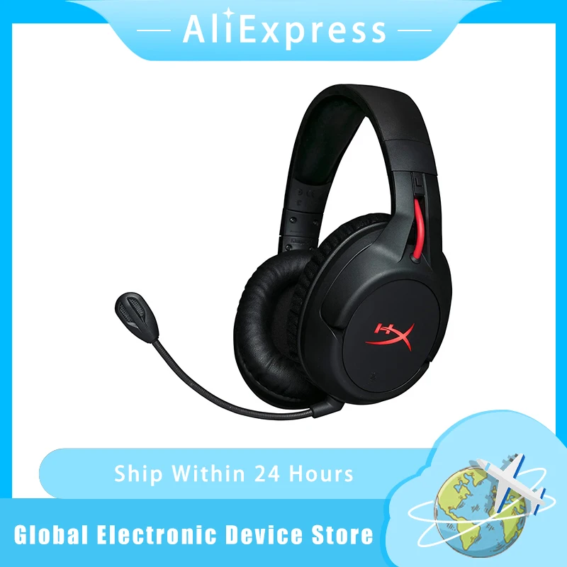 HyperX Cloud Flight wireless gaming earphones, supporting Ouvido phones, Audio Com Fio connection, PC, PS4, Xbox, 3.5mm