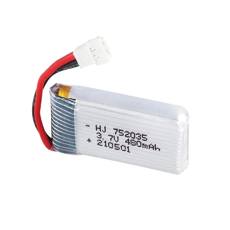 Bateria H31 752035 akumulator Lipo 3.7V 480mAh dla H107 H31 KY101 E33C E33 części zamienne do zdalnie sterowanego drona 3.7V baterii