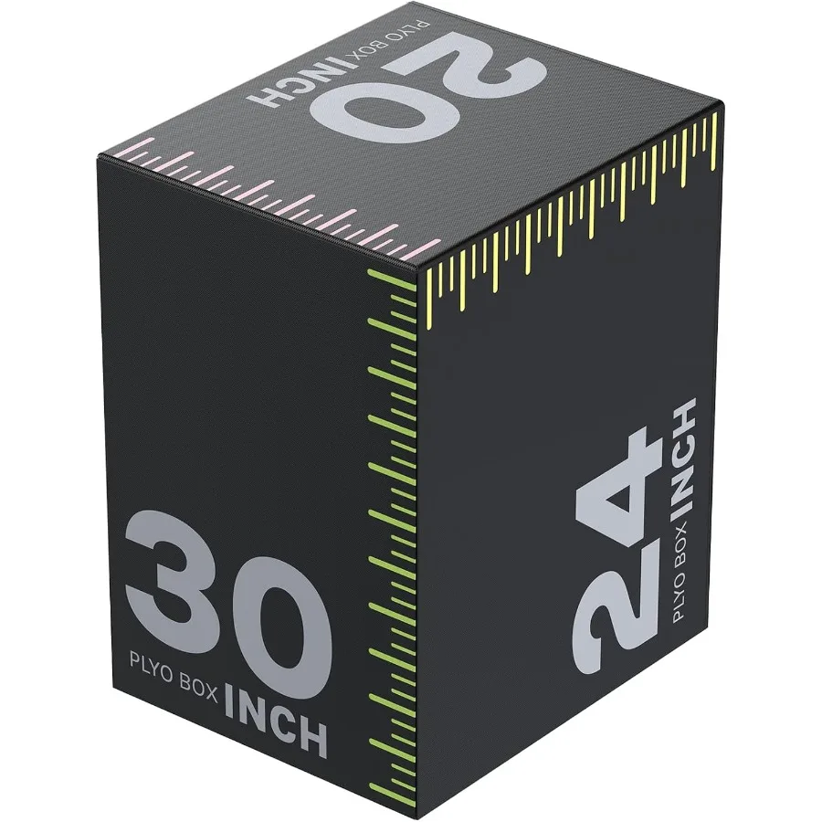3-in-1-Plyo-Box für Heim-Fitness-Workouts mit langlebigem Schaumstoffkern mit hoher Dichte und rutschfester Oberfläche, ideal für Box Jumps, Kniebeugen und F