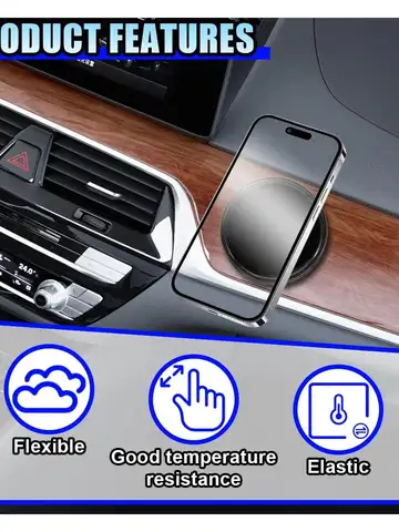 3PCS Car Dashboard Non-Slip Mats, Removable Sticky Silicone Gel Pad, Multi-Functional Auto Magic Gel Holder Stick to Cell Phone