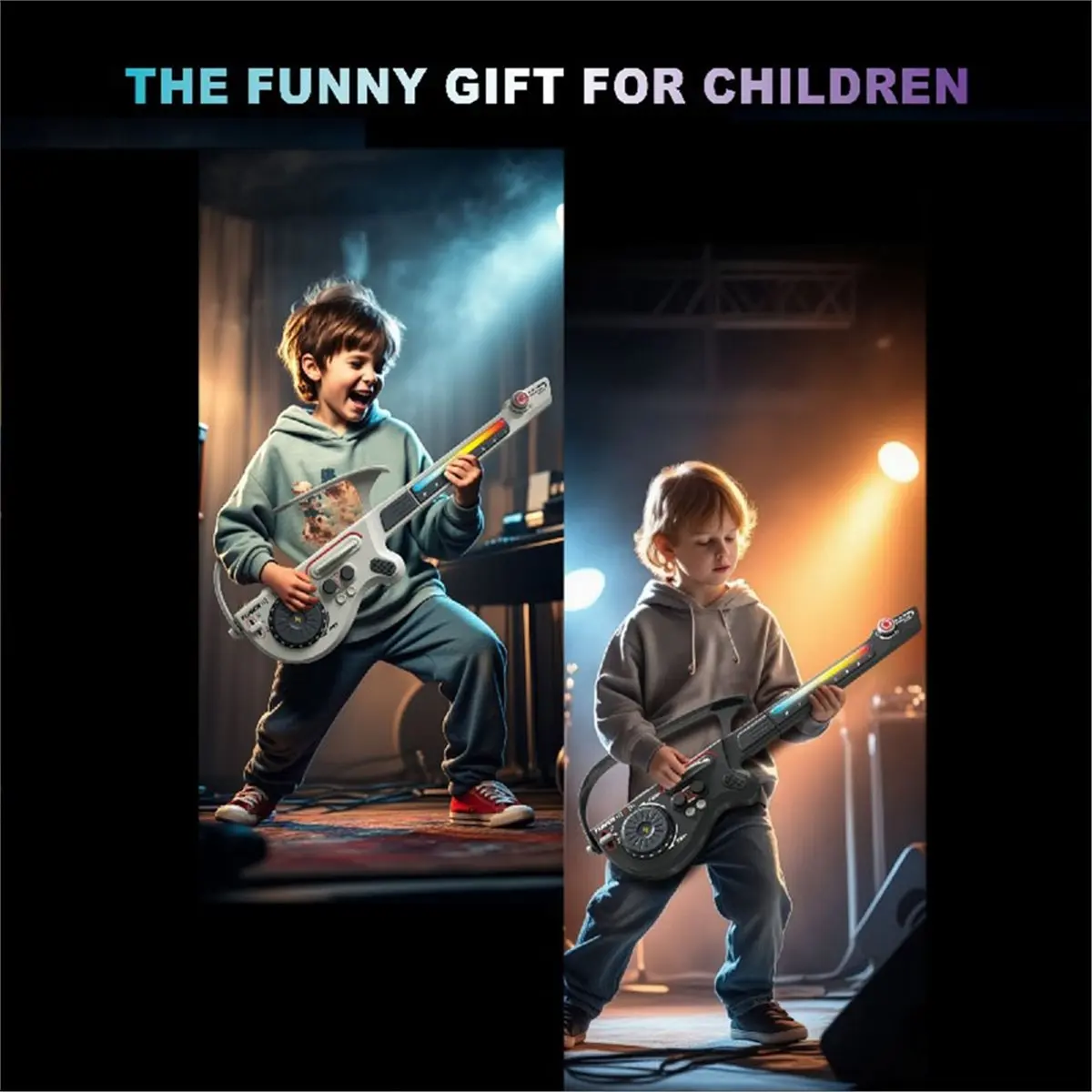 abym-smart-electric-guitar-toy-dj-mixing-with-bluetooth-led-lights-bass-guitar-sounds-for-music-enlightenment-kids-gift-grey