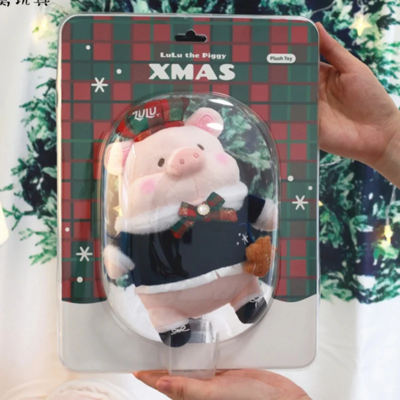 Nieuwe Lulu Varken Kerst Serie Knuffels Pop Gevulde Kawaii Dierenpop Zachte Winterpop Cartoon Decoratie Speelgoed Kerstcadeau