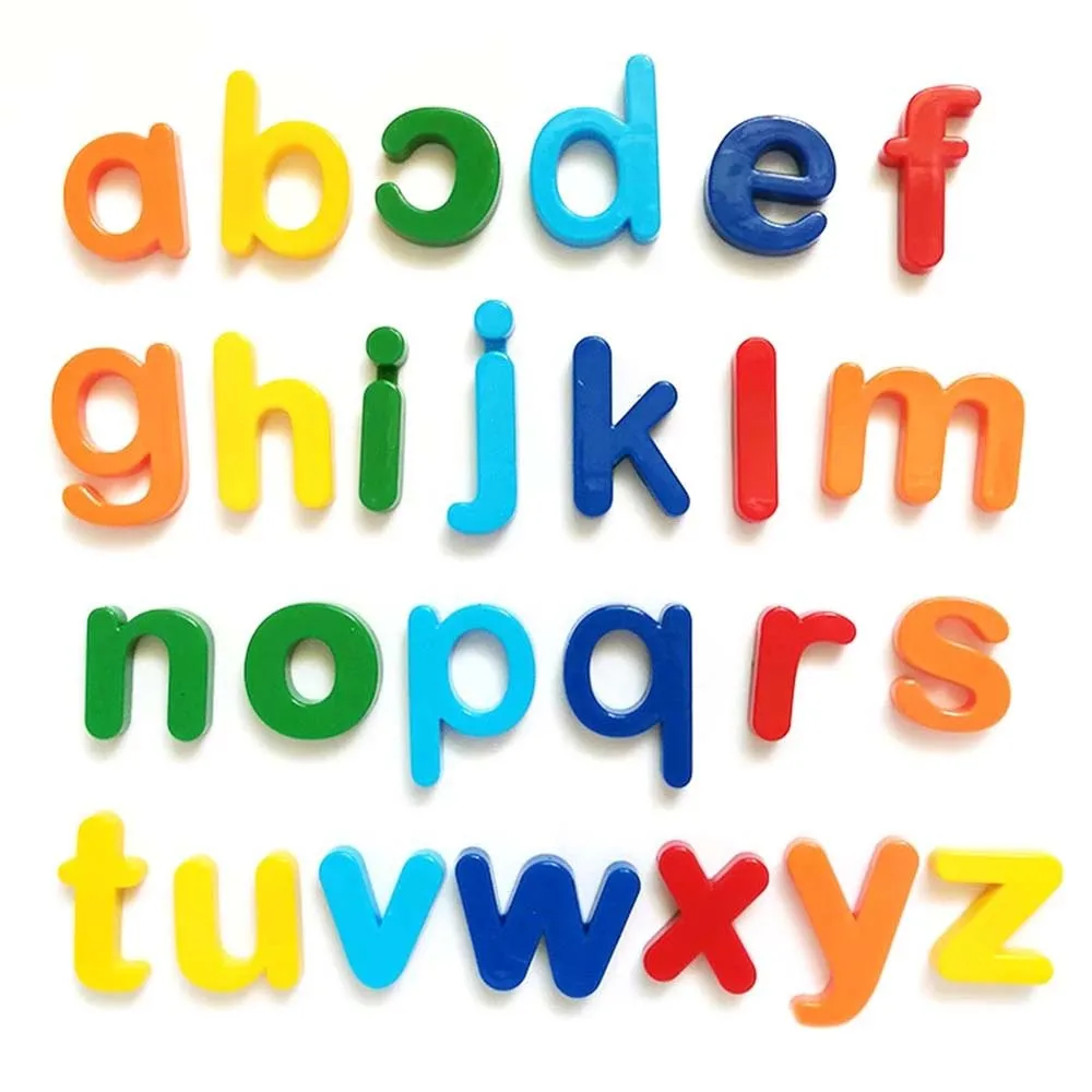 26pcs Magnetic Learning Alphabet Magnetic Stickers Plastic Refrigerator Stickers Alphabet Letters Stickers Magnetic Digital