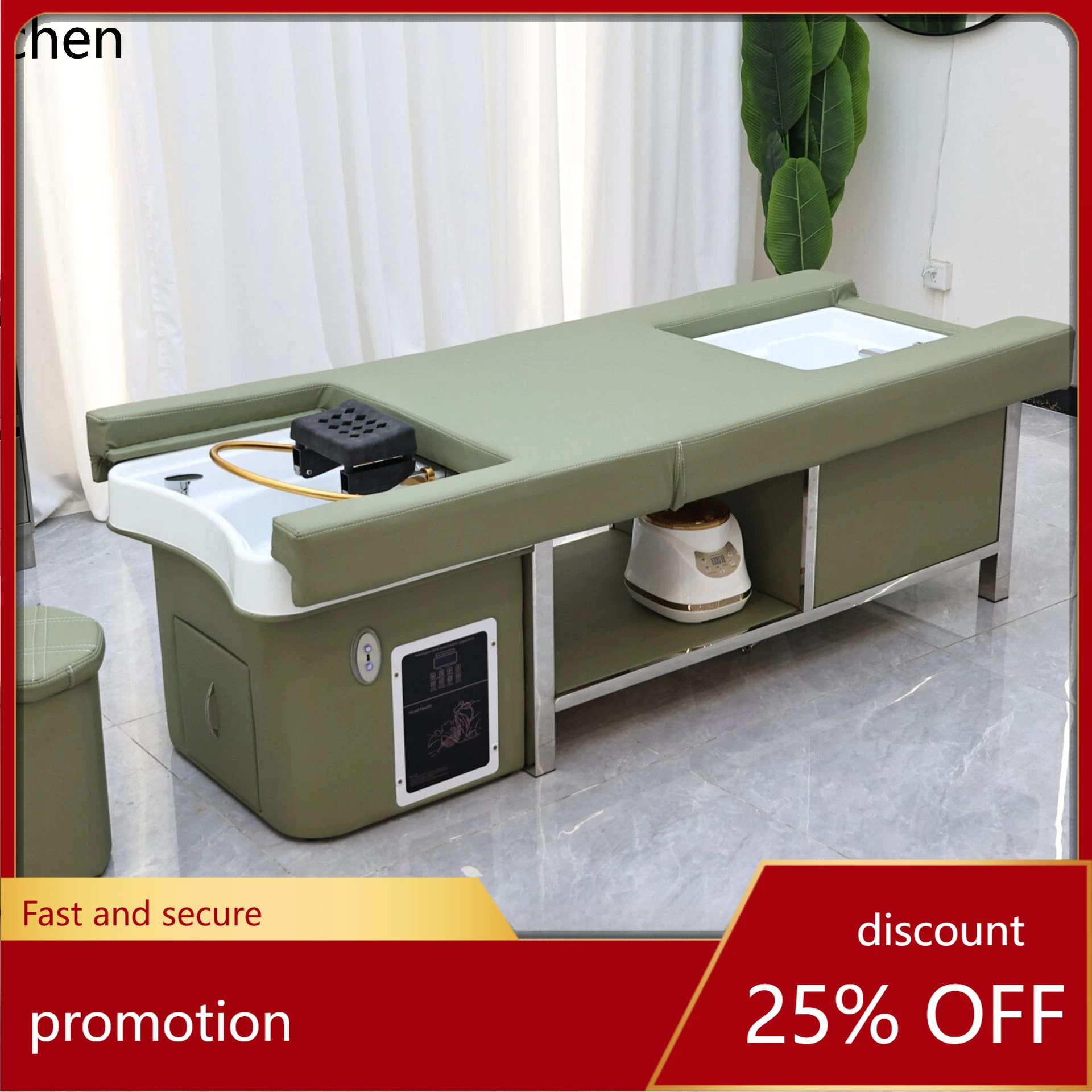 

Регулируемая кушетка для мытья головы с гидромассажем для ног и циркуляцией воды, для салонов красоты и спа-процедур