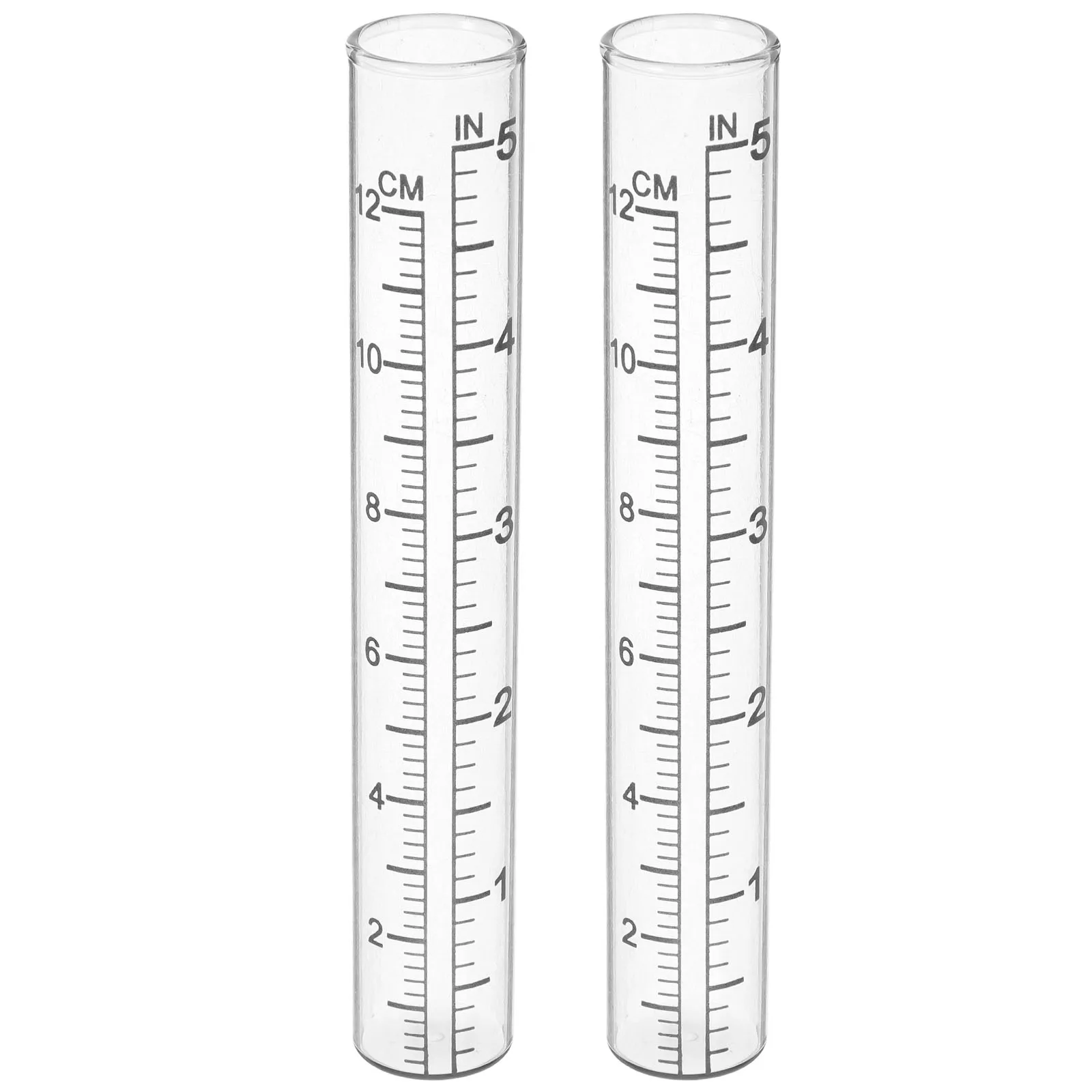 

2Pcs Rain Gauge Replacement Tubes Glass Rainfall Measurement Instruments Outdoor Garden Yard Accessories Rain Gauge Tube