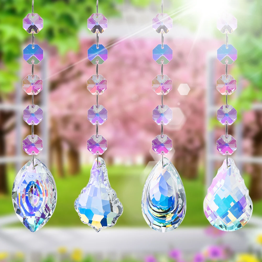 1 lotto 50mm cristallo Sun Catcher prismi ciondolo ottagono perline Dream Catcher arcobaleno Chaser appeso goccia decorazione del giardino di casa