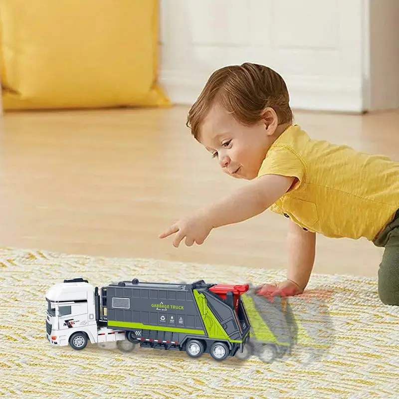 Garbage Car Toy Funny Inertia Water Tanker Toy Truck Garbage Truck Game For Boys Girls Kids Child Toddler For Home School