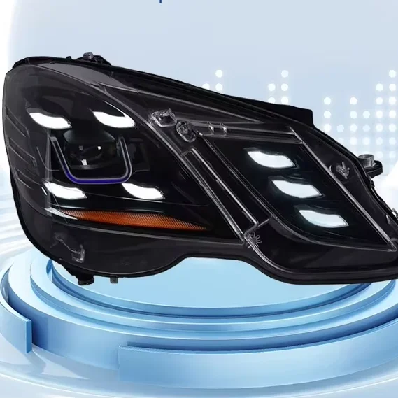 

Автомобильные фары для Benz W212 E200 E260 E300 2009-2013, обновленные головные лампы, полностью светодиодные фары DRL, передние лампы, автомобильные аксессуары