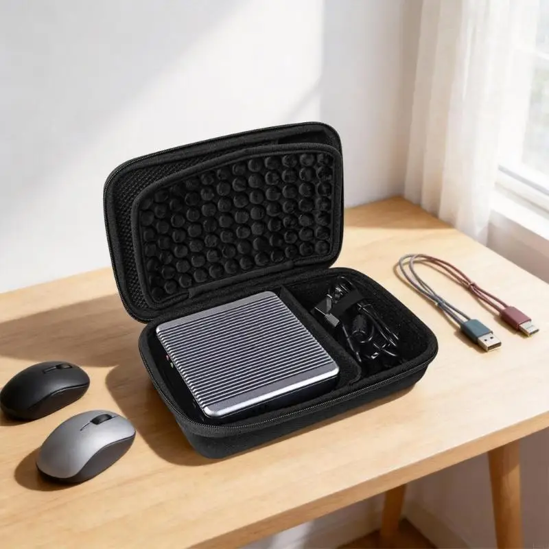 L9NA Mini Computer Host Storage Case With AntiPressure Design And Comfortable Hand Straps