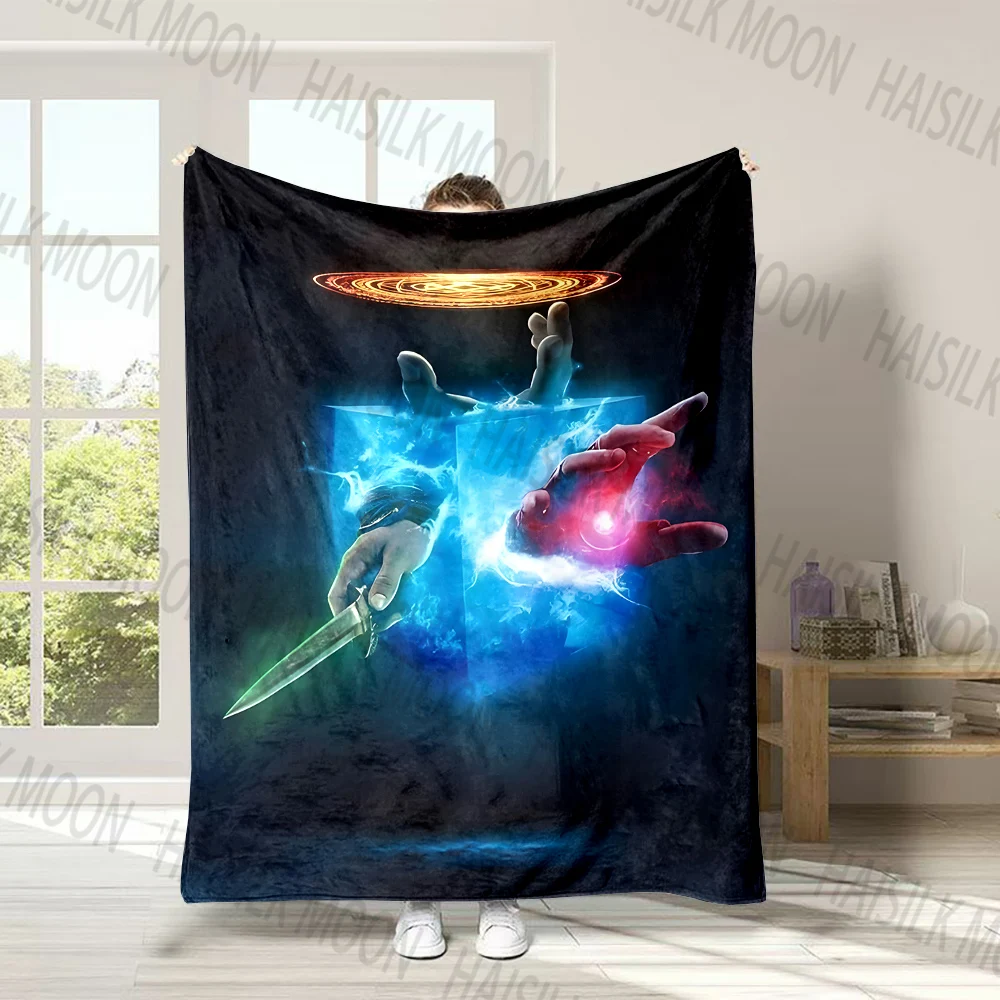 Marvel Movie Loki Print Blanket Warm Soft Fluffy Throw Kids Adult Sofa Bed Break Blanket for Travel Camping Picnic Car Office