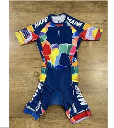 LASER CUT Skinsuit MAPEIful TEAM RETRO CLASSIC Bodysuit SHORT Cycling Jersey Bike Bicycle Clothing Maillot Ropa Ciclismo