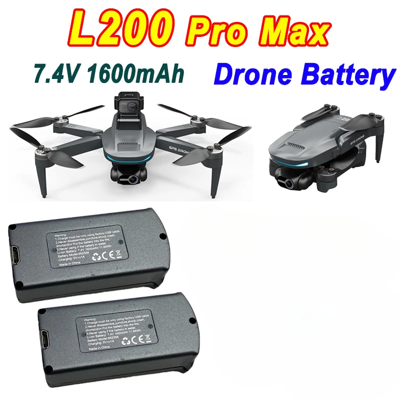 สําหรับ L200 PROMAX RC Quadcopter อะไหล่แบตเตอรี่อุปกรณ์เสริม L200 PRO MAX Drone แบตเตอรี่ 7.4V 1600mAh