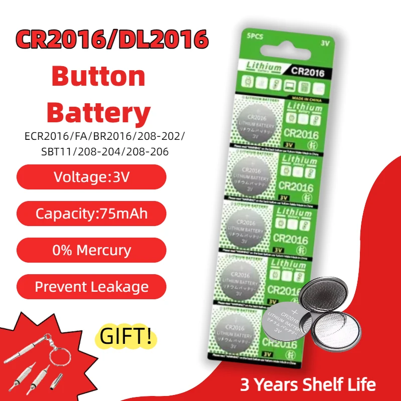 

2-50PCS CR2016 Lithium Button Battery DL2016 BR2016 DL2016 LM2016 3V CR2016 Coin Cell Watch Batteries for Toys Clock Remote