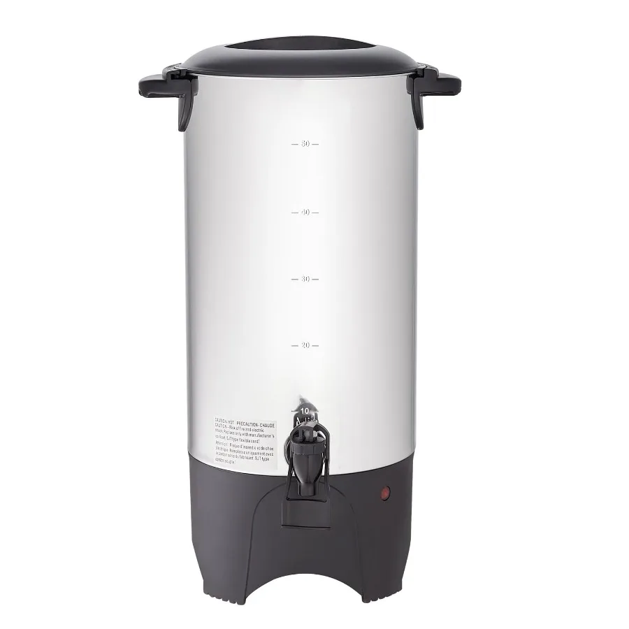 

50Cup Stainless Steel Commercial Coffee Urn with 1000W Heating Element for HighVolume Cafes and Restaurants Durable Coffee Disp