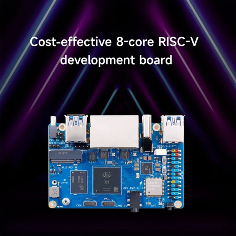T35C لـ Orange Pi RV2 مجلس التنمية + بالوعة الحرارة RISC-V 2TOPS AI CPU Wifi BT5.0 M2 PCIE SSD كمبيوتر صغير يدعم Ubuntu OS 2GB #6